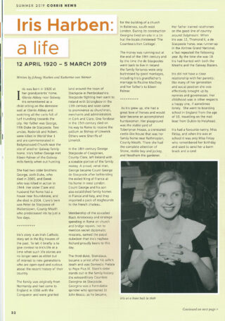 Iris Harben: a life  12 April 1920 – 5 March 2019
