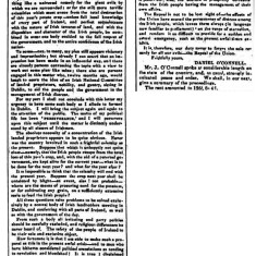  Daniel O'Connell MP Letter re State of Ireland  1846   Newry Examiner | Irish Newspaper Archives