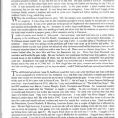 Oughterard Newsletter 1997. Profile of John King, Camp Street