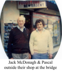 Jack and Pascal McDonagh outside their shop