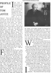 Oughterard Newsletter. Profile of Tom Joyce, Knockillaree