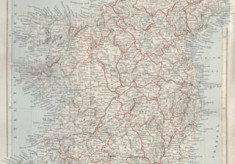 Historical map of Ireland c.1890