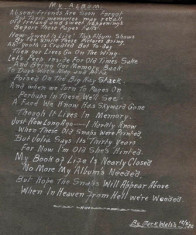 Poem from photographic album. Mark Walsh 1932