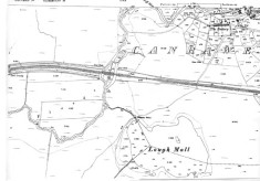 Map 1898. Detail, Canrawer and railway line
