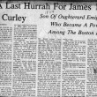 Press cutting 1974. The last hurrah for James M. Curley