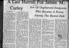 Press cutting 1974. The last hurrah for James M. Curley