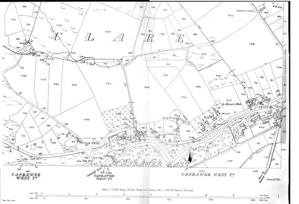 Map 1890. Detail, Clare, Oughterard