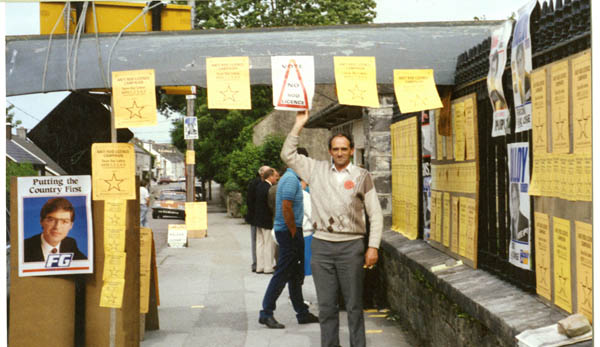 Frank Kyne and the Rod License protest c.1980