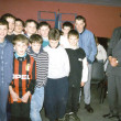 Frank Kyne with students of St Paul's School Oughterard