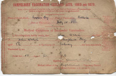 Compulsory Vaccination Certificate 1906