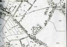 Map 1890. Detail, Corribdale