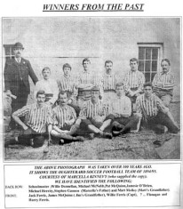 Oughterard Newsletter.  Vintage football team 1894-1895