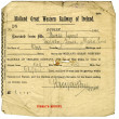 Midland Great Western Railway rent receipt 1916. Thomas Lyons, Tullaboy