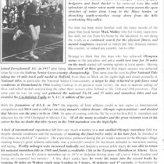 Oughterard Newsletter. Mick Molloy, Oughterard's marathon man