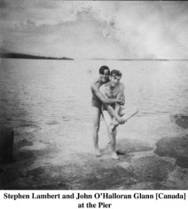 Stephen Lambert and john O'Halloran, at the pier Oughterard