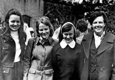 Mary Kyne, on the left, with friends
