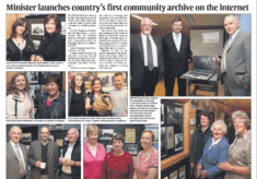 Launch of Oughterard Heritage Community Archiving Project, found in The Connacht Tribune 2009