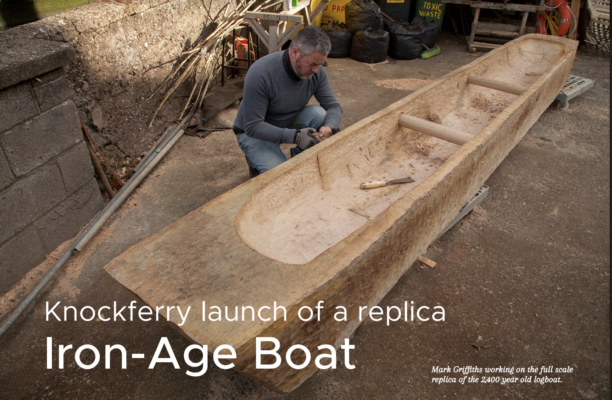 Knockferry Launch of a replica Iron Age Boat