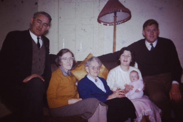 4 generations - Ned & Winnie Faherty, Mod (Bridget O'Connor) Padraig & Dorrie Faherty & Baby Catherine