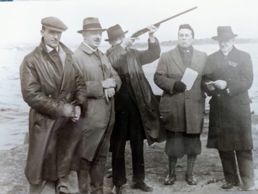 Jack Cleggett, Harold McCullagh, Fr Hyland P.P, Michael O'Flynn, Canon McCullagh taken in the late 1930's