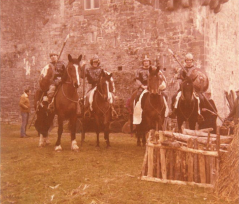 Photos from the filming of Tristan and Isolde at Aughnanure Castle