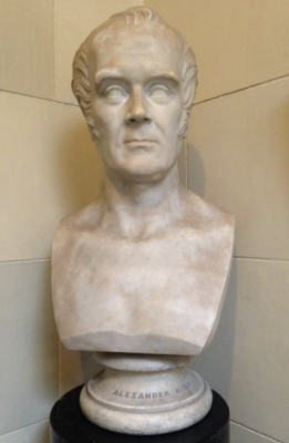 This bust of Alexander Nimmo is the only likeness of him recorded and was done by his friend John B Jones in 1845. It is in the Royal Dublin Society.