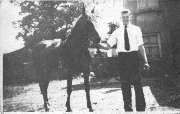 Bob Welby with one of his horses at Ivy Gable