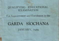 Qualifying Educational Examination for Appointment and Enrolment in the Gárda Síochána January 1959