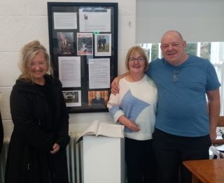Eleanor Feely with Antoinette & Paul Lydon at the Garda Centenary Exhibition at the Oughterard Courthouse