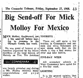 Big send off for Mick Molloy for Mexico | Connacht Tribune