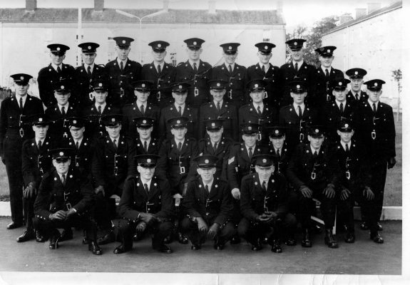 1966 Class - Garda College Templemore. Garda Joe Boyce, 5th from the left back row