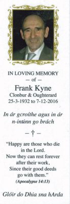 Frank Kyne, Claremount
