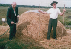 John Joe Conneely Rusheeney & Tommie Sullivan Glann making hay