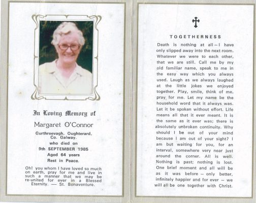Margaret O'Connor, Gurthreevagh
