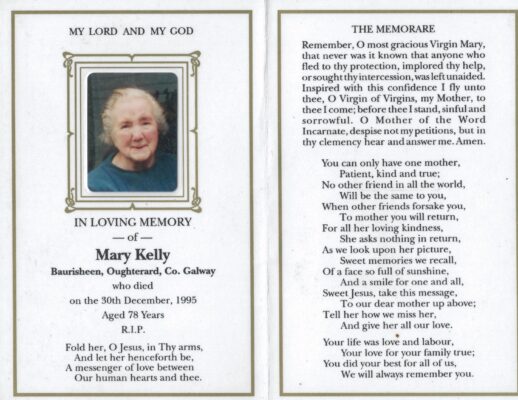 Mary Kelly, Baurisheen