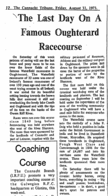 The last day on a famous Oughterard Racecourse 1973 | Connacht Tribune