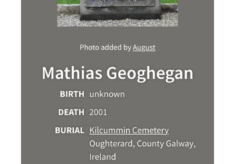 Place of rest - Mathias Geoghegan