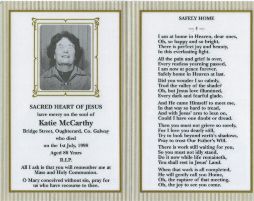 Katie McCarthy (nee) Healy, Bridge Street