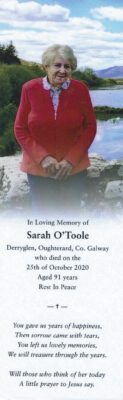 Sarah O'Toole, Derryglin