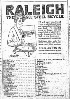 Adverts in The Connacht Tribune April 1923