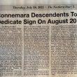 Connemara Descendents to dedicate sign