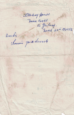 Connemara Service Garage receipt from 1951