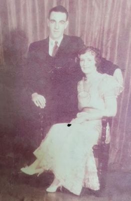 Teresa Clancy on her wedding Day to George A. Lutz (circa 1940)