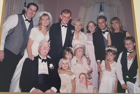 Teresa Clancy Lutz at her granddaughter Sharon's wedding in 1999