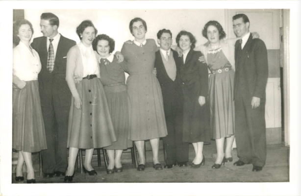 3rd from left Barbara Welby, 5th from left Kitty Conneely & 8th left Nellie Conneely others unknown