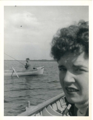Barbara Welby Taylor fishing on Lough Corrib