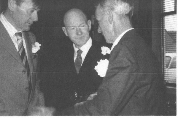 Joe Lydon with Sheila Edwards father and ? | M. Edwards