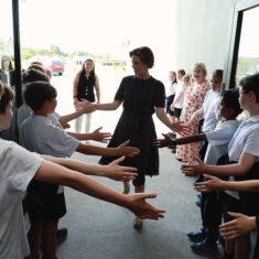 MinisterHildegardeNaughtonvisittoScoilChuimín&CaitríonaOughterard25.06.2026_14 Oughterard Schoolchildren Bring Local Heritage to Life Through New Trail and Podcast Project