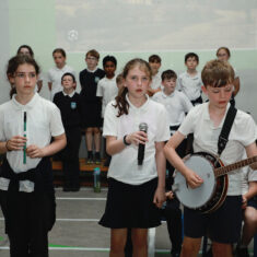 MinisterHildegardeNaughtonvisittoScoilChuimín&CaitríonaOughterard25.06.2026_32 Oughterard Schoolchildren Bring Local Heritage to Life Through New Trail and Podcast Project