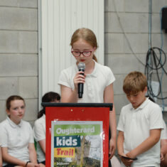 MinisterHildegardeNaughtonvisittoScoilChuimín&CaitríonaOughterard25.06.2026_52 Oughterard Schoolchildren Bring Local Heritage to Life Through New Trail and Podcast Project